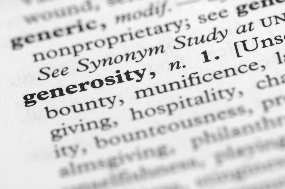 Do you have a spirit of generosity?